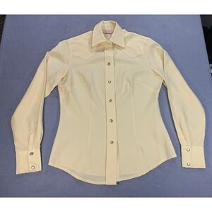 Vintage 70s H BAR C Pearl Snap Western Shirt Womens Sz 32 California Ranch Wear